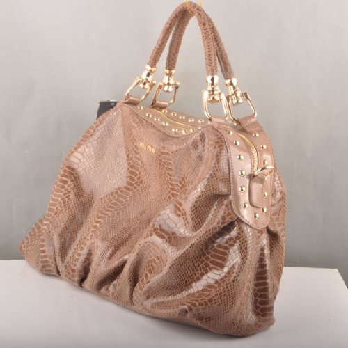 90299 Miu Miu Serpente Vene Tote Bags 90299 cammello